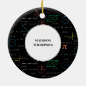 Farbenfrohe Mathematikgleichungen mathematische Fo Keramik Ornament (Hinten)