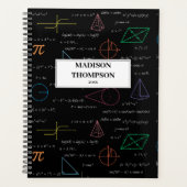 Farbenfrohe Mathematikgleichungen mathematische Fo Planer (Vorderseite)