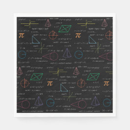 Farbenfrohe Mathematikgleichungen mathematische Fo Serviette