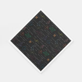 Farbenfrohe Mathematikgleichungen mathematische Fo Serviette (Ecke)