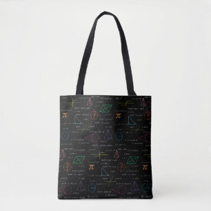 Farbenfrohe Mathematikgleichungen mathematische Fo Tasche