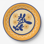 Farbenfrohe Matisse Abstrakte Blumen Künstlerisch Pappteller (Vorderseite)