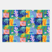 Farbenfrohe Matisse Paper Cutouts Inspiriert Ocean Geschenkpapier Set (Vorderseite 2)
