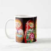 Farbenfrohe Matryoshka Dolls Kaffeetasse (Links)