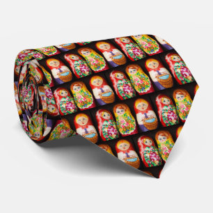 Farbenfrohe Matryoshka Dolls Krawatte