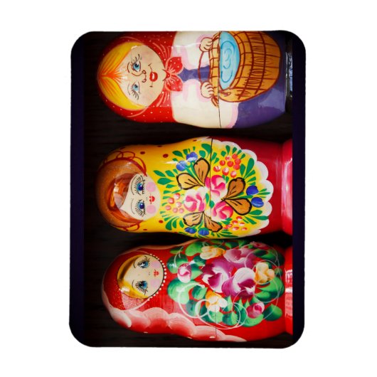 Farbenfrohe Matryoshka Dolls Magnet (Vertikal)