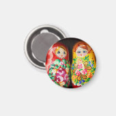 Farbenfrohe Matryoshka Dolls Magnet (Vorderseite/Rückseite)