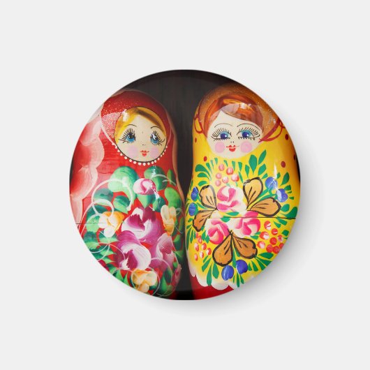 Farbenfrohe Matryoshka Dolls Magnet (Vorne)