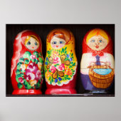 Farbenfrohe Matryoshka Dolls Poster (Vorne)
