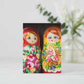 Farbenfrohe Matryoshka Dolls Postkarte (Stehend Vorderseite)
