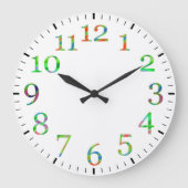 Farbenfrohe Mauer. Große Wanduhr (Vorderseite)