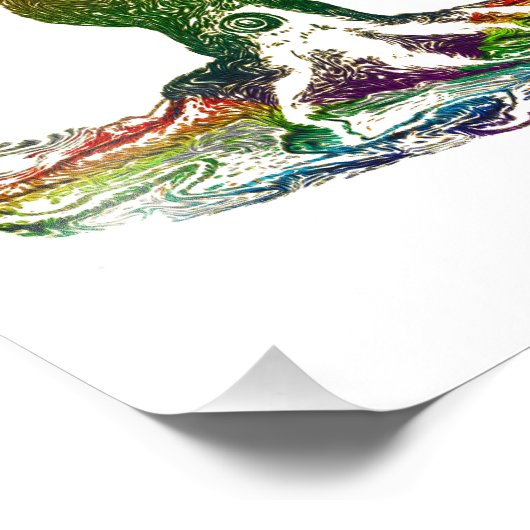 Farbenfrohe Mauer Kunst - Kraken Fotodruck (Ecke)