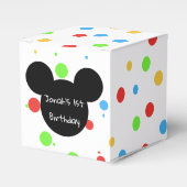 Farbenfrohe Maus Kindergeburtstag Party Geschenkschachtel (Vorderseite)