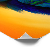 Farbenfrohe Mäuse-Papagei Poster (Ecke)