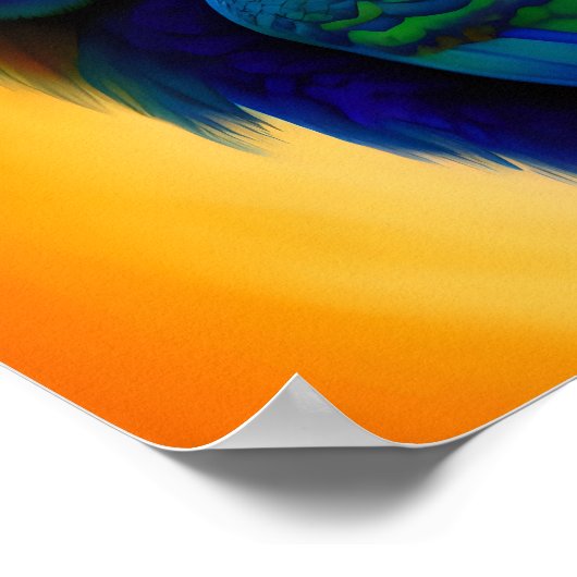 Farbenfrohe Mäuse-Papagei Poster (Ecke)