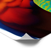 Farbenfrohe Mäuse-Papagei-Vogelmaler Poster (Ecke)