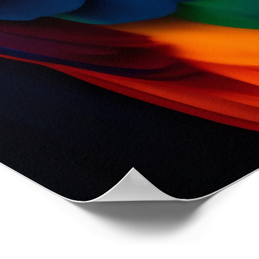 Farbenfrohe Mäuse-Papagei-Vogelmaler Poster (Ecke)