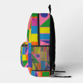 Farbenfrohe, maximal geometrische Backpack mit Ini Bedruckter Rucksack (Rechts)