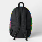 Farbenfrohe, maximal geometrische Backpack mit Ini Bedruckter Rucksack (Rückseite)