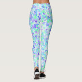 Farbenfrohe, maximale Groovy Boho Abstrakte Sprink Leggings (Rückseite)