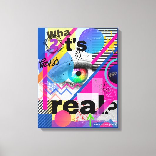 Farbenfrohe, maximalistische Kunstdrucke Leinwanddruck (Vorderseite)