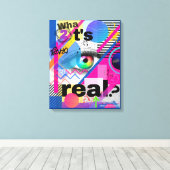 Farbenfrohe, maximalistische Kunstdrucke Leinwanddruck (Insitu (Holzboden))