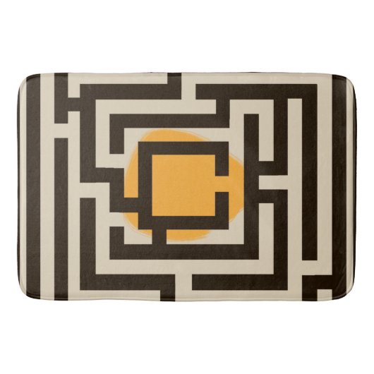 Farbenfrohe Maze-Muster auf benutzerdefinierter Fa Badematte (Vorderseite)