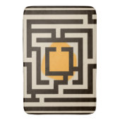 Farbenfrohe Maze-Muster auf benutzerdefinierter Fa Badematte (Vorderseite Vertikal)