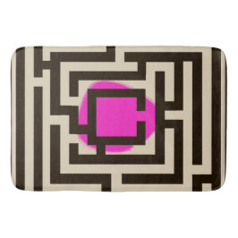 Farbenfrohe Maze-Muster auf benutzerdefinierter Fa Badematte