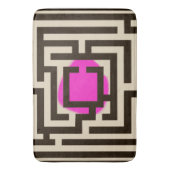 Farbenfrohe Maze-Muster auf benutzerdefinierter Fa Badematte (Vorderseite Vertikal)