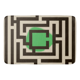 Farbenfrohe Maze-Muster auf benutzerdefinierter Fa Badematte