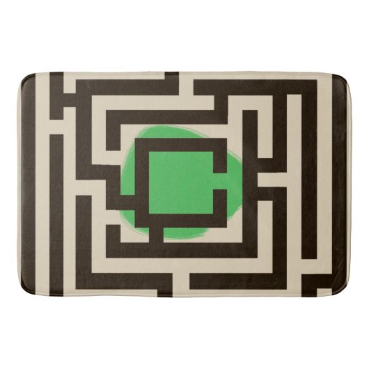 Farbenfrohe Maze-Muster auf benutzerdefinierter Fa Badematte (Vorderseite)