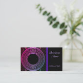 Farbenfrohe Medallion-Visitenkarte Visitenkarte (Stehend Vorderseite)