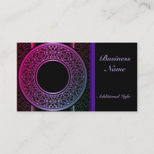 Farbenfrohe Medallion-Visitenkarte Visitenkarte (Vorderseite)