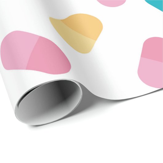 Farbenfrohe Medikamentenpillen Krankenpfleger Arzt Geschenkpapier (Rolleneckpunkt)