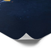 Farbenfrohe Meditation Buddha Universum Kunst Poster (Ecke)