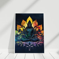 Farbenfrohe Meditation Buddha Universum Kunst