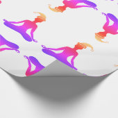 Farbenfrohe Meditation Neujahr glänzende Wrapping Geschenkpapier (Ecke)