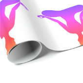 Farbenfrohe Meditation Neujahr glänzende Wrapping Geschenkpapier (Rolleneckpunkt)