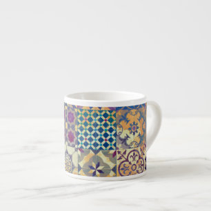 Farbenfrohe mediterrane und ägäische traditionelle espressotasse