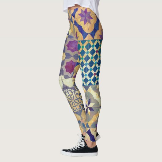 Farbenfrohe mediterrane und ägäische traditionelle leggings (Links)