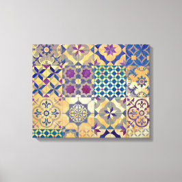 Farbenfrohe mediterrane und ägäische traditionelle leinwanddruck