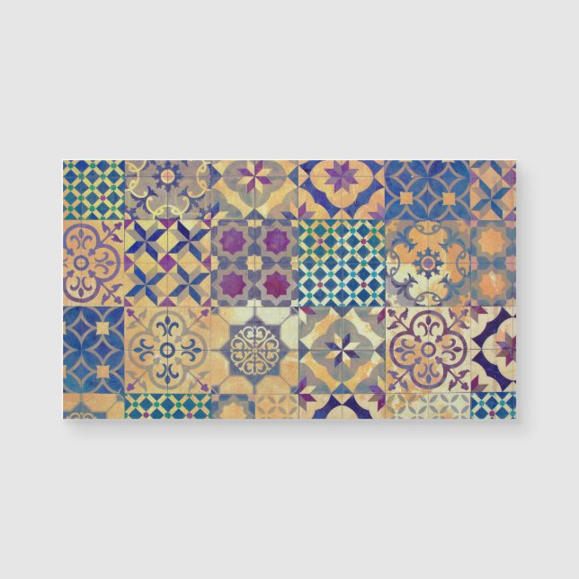 Farbenfrohe mediterrane und ägäische traditionelle magnetkarte (Vorderseite)