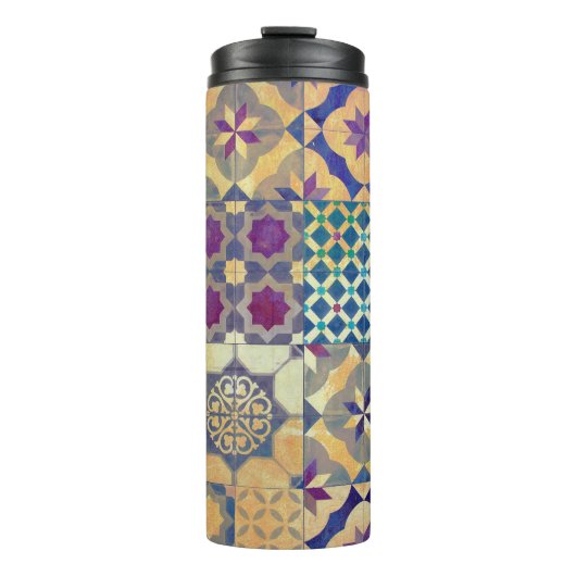 Farbenfrohe mediterrane und ägäische traditionelle thermosbecher (Vorderseite)