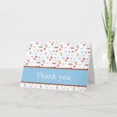 Farbenfrohe medizinische Gemusterte Falte Danke Karte (Vorderseite)