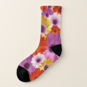 Farbenfrohe Medley von African Daisies Blume Socken (Links - Außen)