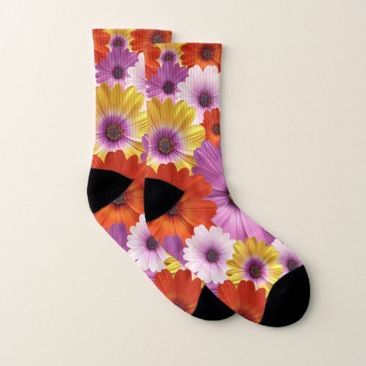 Farbenfrohe Medley von African Daisies Blume Socken (Paar)
