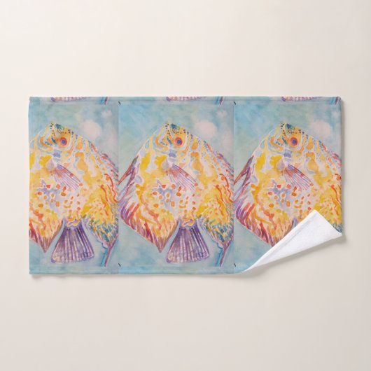 Farbenfrohe Meeresfrüchte Ocean Beach Dusche Badhandtuch Set (Handtuch)