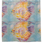 Farbenfrohe Meeresfrüchte Ocean Beach Sea Duschvor Duschvorhang (Vorderseite)