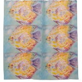 Farbenfrohe Meeresfrüchte Ocean Beach Sea Duschvor Duschvorhang (Vorderseite)